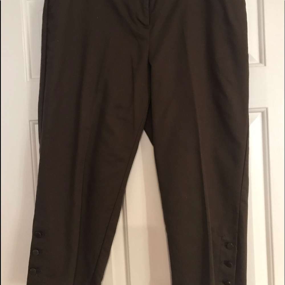 Dana Buchman chocolate brown capris.